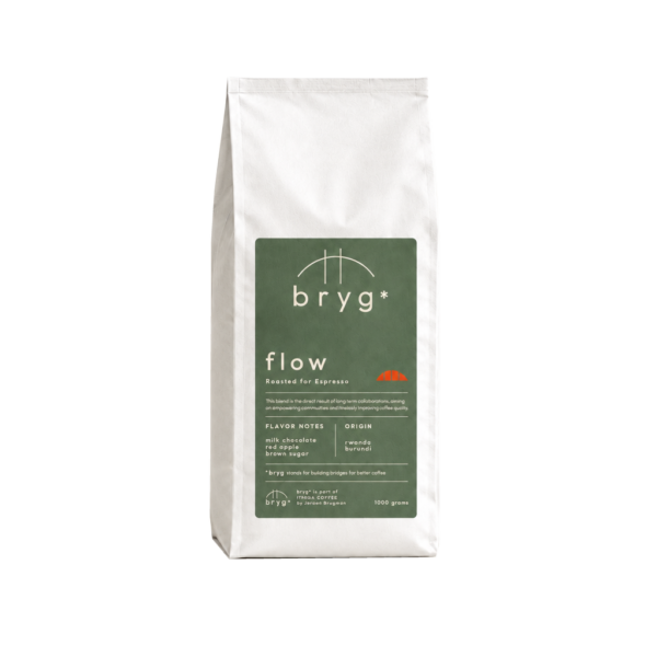 Witte zak bryg* Flow espressobonen van 1 kg, vrijstaand