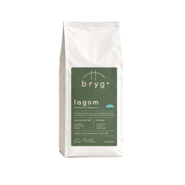 Witte zak bryg* Lagom espressobonen van 1 kg, vrijstaand