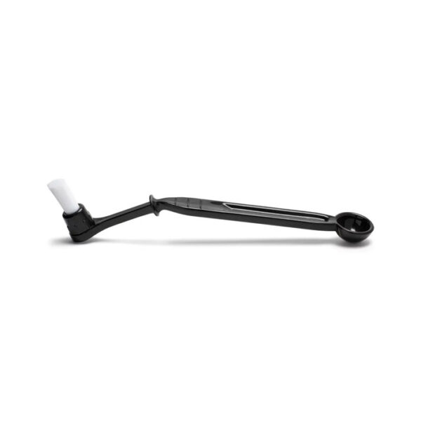 Hittebestendige reinigingsborstel met doseerschepje voor espressomachine