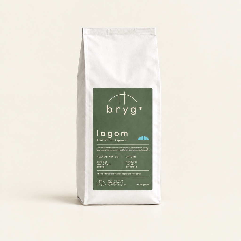 Witte zak bryg Lagom espresso koffiebonen van 1 kg