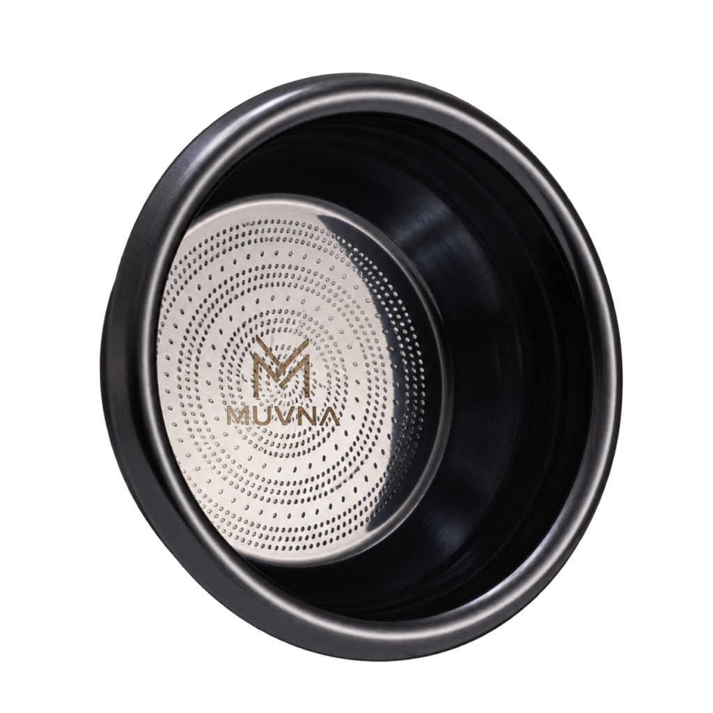 MUVNA Moebius precisiefilterbasket Titanium Black 18 gram, vrijstaand